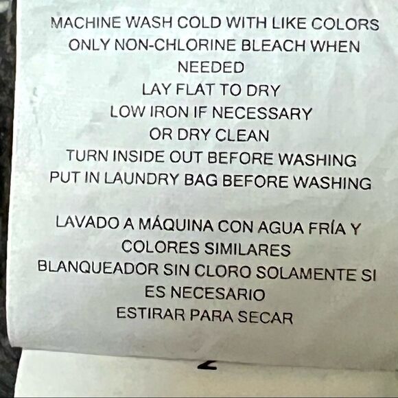 Michael by Michael Kors grey white striped long sleeve oversize turtleneck top S - Picture 6 of 7